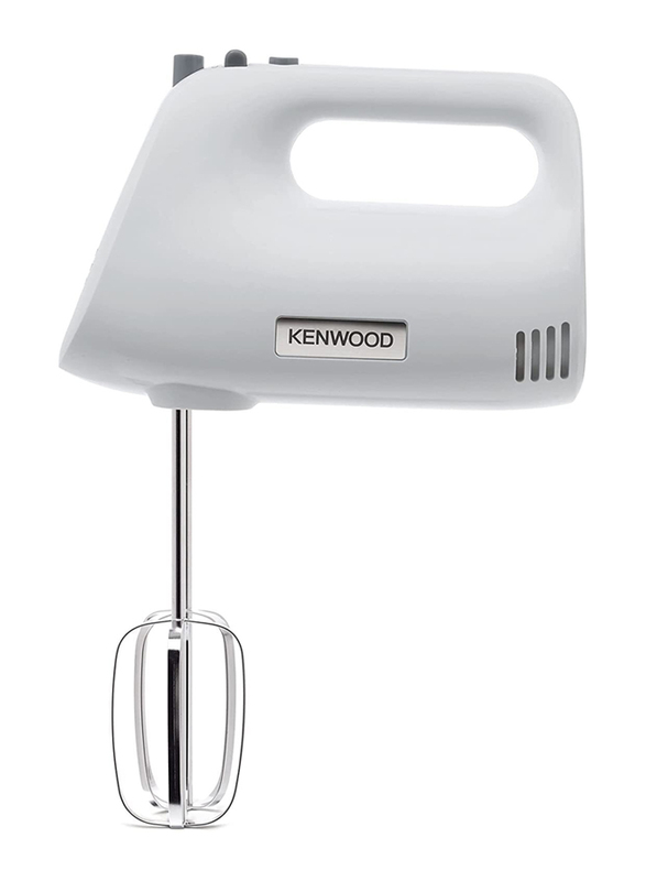 Kenwood Electric Hand Whisk Mixer with 5 Speeds & Twin Stainless Steel Kneader, 450W, HMP30.A0WH, White
