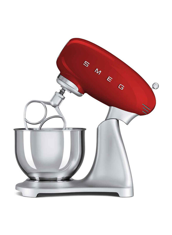 Smeg Stand Mixer, 800W, SMF02RDUK, Red/Silver