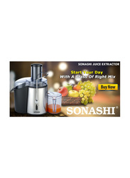 Sonashi 1.8L Powerful Juicer Extractor, 850W, Multicolour