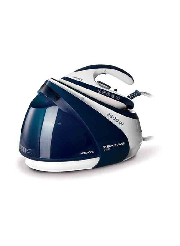 Kenwood 1.8 Ltr Steam Generator Iron with Boiler, 2600W, SSP70.000WB, White/Blue