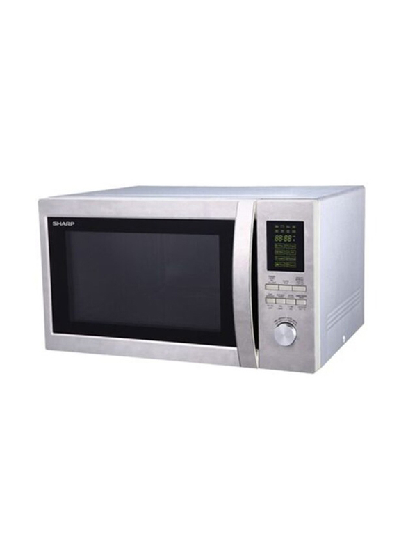 Sharp 43L Microwave Oven With Child Lock, 1100W, R-45BT / BR(ST), White/Black
