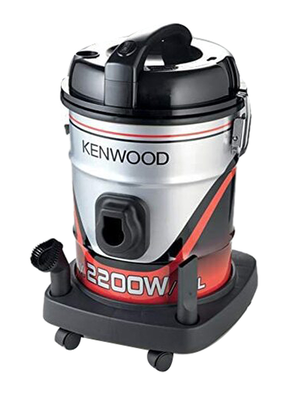 Kenwood Drum Vacuum Cleaner, 25L, 2200W, VDM60.000BR, Black/Red
