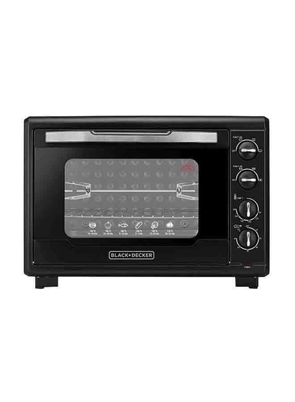 Black+Decker 55L Electric Toaster Oven, TRO55RDG-B5, Black