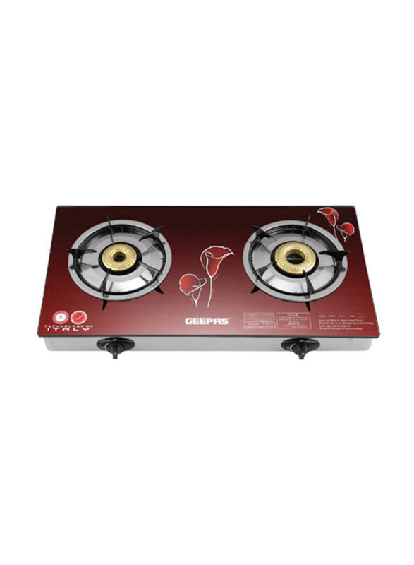 

Geepas 2-Burner Gas Hob, GK5602, Brown