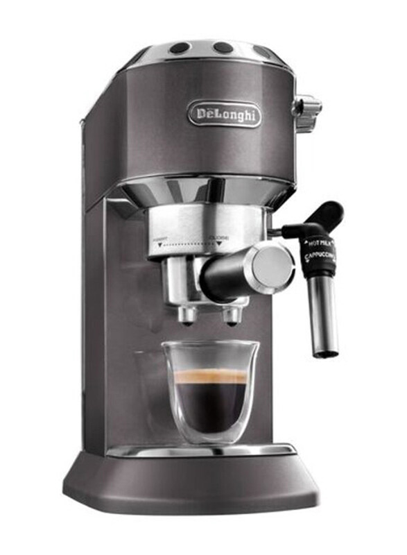 

Delonghi Dedica Metallics Manual Espresso Maker, 1300W, EC785.GY, Grey