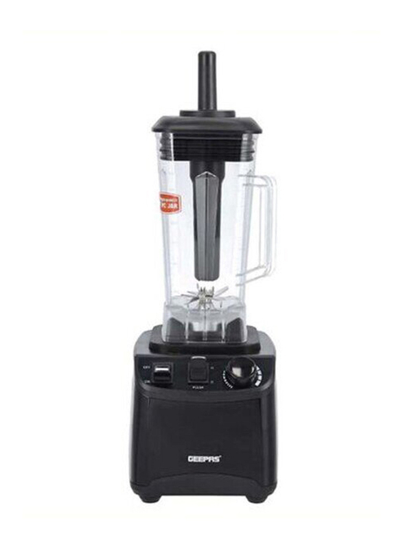 Geepas 2L Professional Commercial Blender, 1800W, GSB44078, Black/Clear