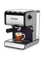 Sonashi 3-in-1 Coffee Maker with 1.4L Detachable Water Tank, 300W, Scm-4960, Silver/Black