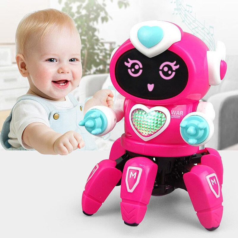 

SGTT Pro Pink Bot Robot Pioneer Colourful Lights and Music All Direction Movement Dancing Robot Toys, Ages 3+