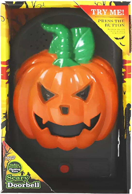 Halloween Spooky Pumpkin Doorbell With Spider And Horror Halloween Bell Sound