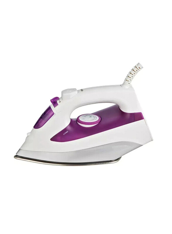 

Omax Steamworks Steam Iron, ES2325, White/Purple