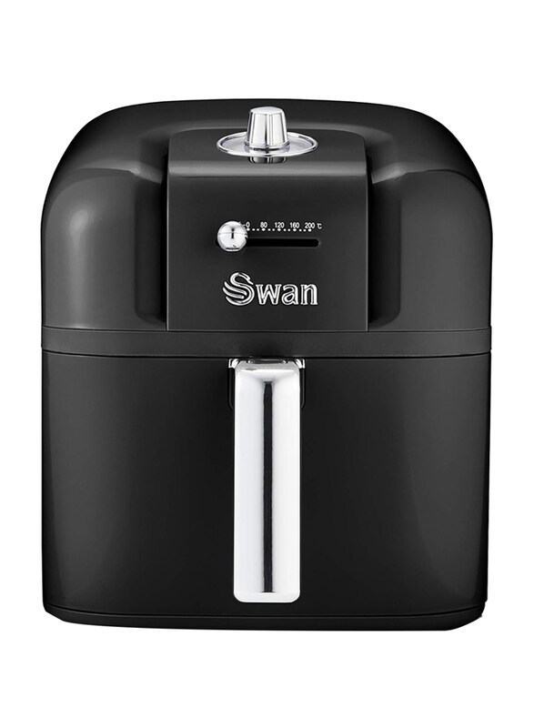 

Swan 6L Retro Air Fryer, 1800W, SD10510GN, Retro Black