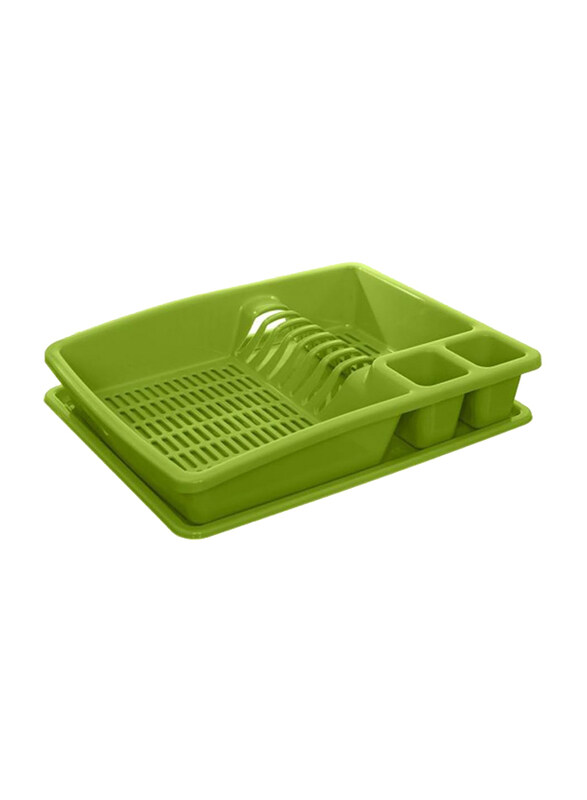 

ECO Plastic Dish Rack Drainer Utensil Holder, Green