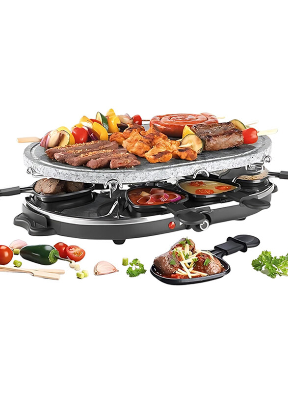 

Progress Electric Indoor Stone Grill For 8 Raclette Grill, 1200W, Black
