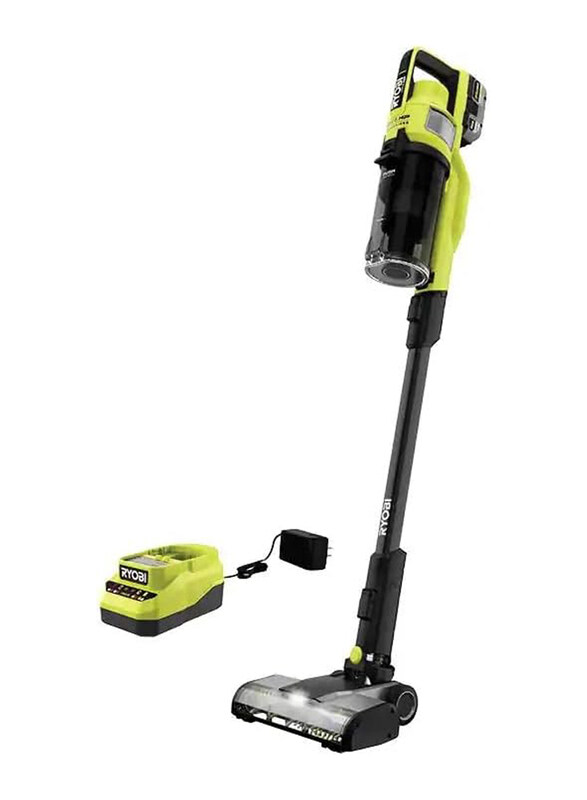 

Ryobi One+ Hp Brushless Cordless Pet Stick Vacuum Cleaner Kit with 4.0 Ah High Performance Battery and Charger, Black/Green