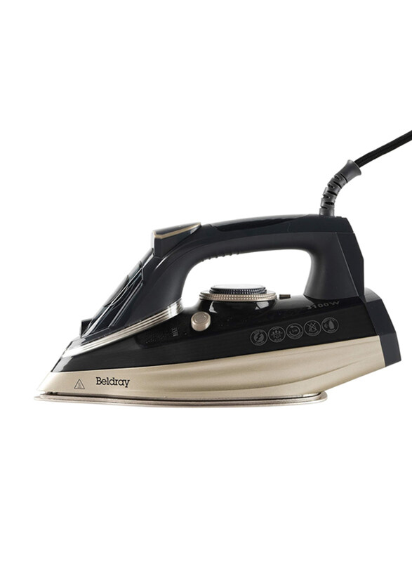 

Beldray 300ml Ultra Ceramic Steam Iron with Dual Soleplate Technology, 3100W, BEL0820PL, Black