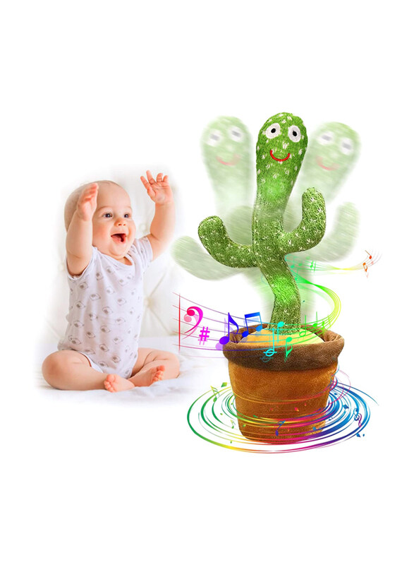 

Generic Talking Dancing Cactus Plush Toy, Green