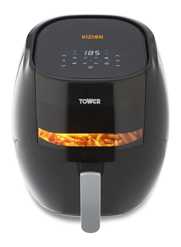 

Tower 7L Vortx Vizion Digital Air Fryer with Rapid Air Circulation, 1800W, T17072, Black