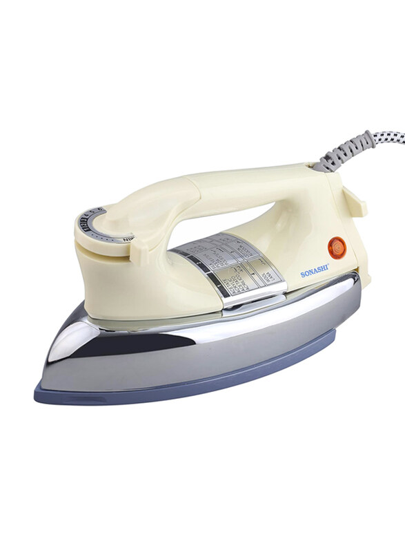 

Sonashi Dry Iron with Thermostat Control, Overheat Protection, Non-Stick Coated Soleplate, 1200W, SHI-6012, Off White