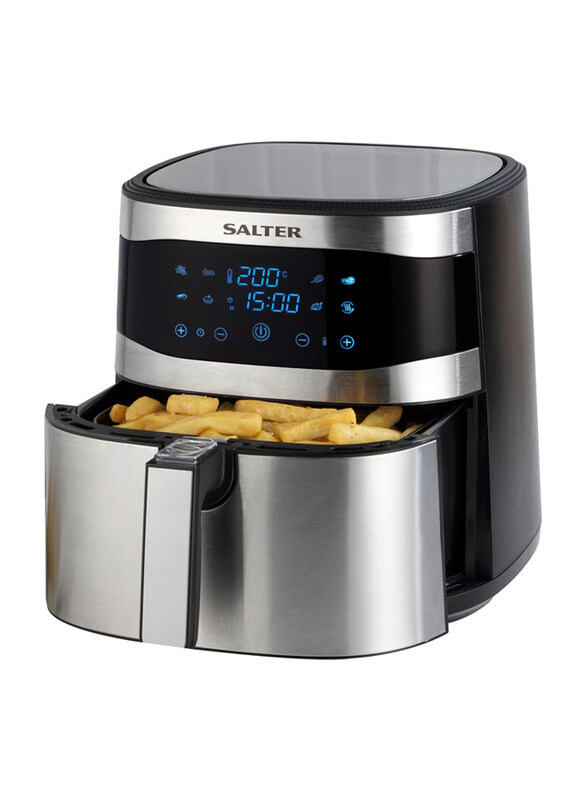 

Salter 8L XXL Air Fryer with Hot Air Circulation for Family Cooking, 1800W, EK4628, Black/Silver