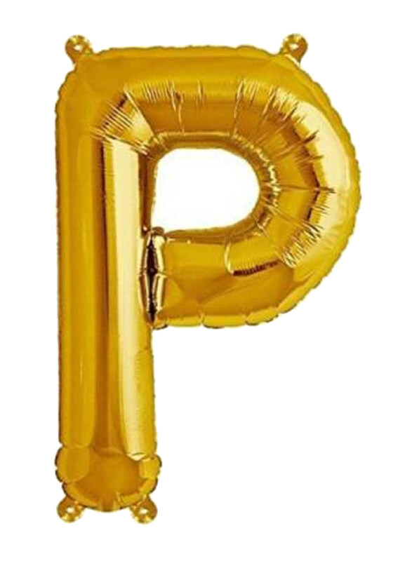 

Generic 16-inch Aark Planet Alphabet P Letter Foil Balloons, Gold