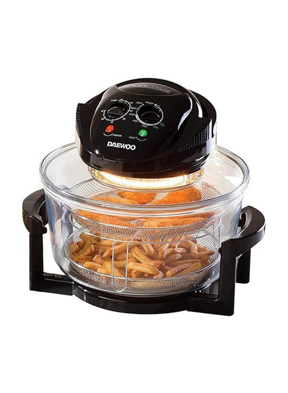 

Daewoo 17L Manual Air Fryer, Black/Clear