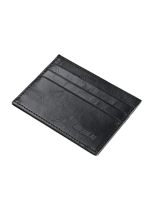 Jinbaolai Vintage Style PU Leather Wallet for Men, QB52-3, Black