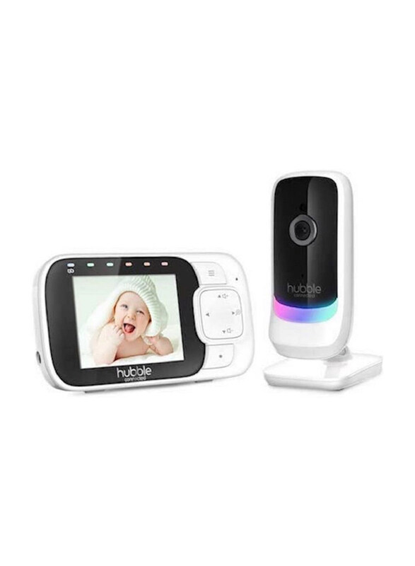 

Hubble Connected Baby Monitor with Night Vision, 2.8" 2.4GHz & Camera, White