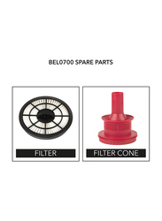 Beldray Compact Vac Lite Cylinder Vacuum Cleaner, 2L, 700W, Bel0700, Red/Black