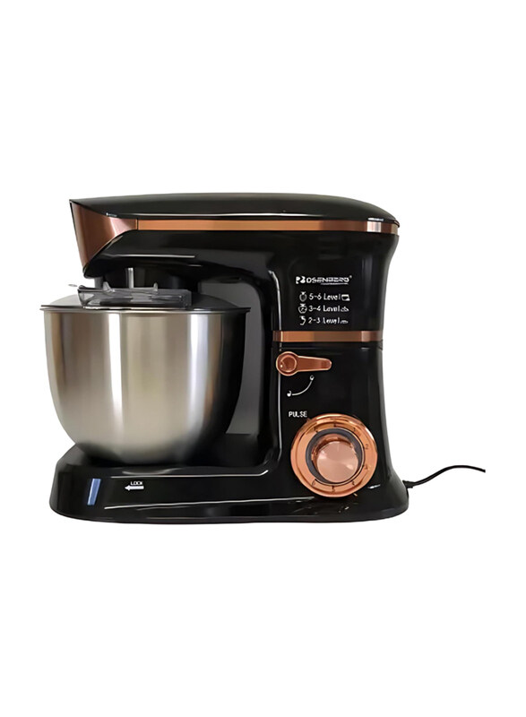 

Generic 6.5L Multifunction Stand Food Mixer With Stainless Steel Bowl, 1200W, Black