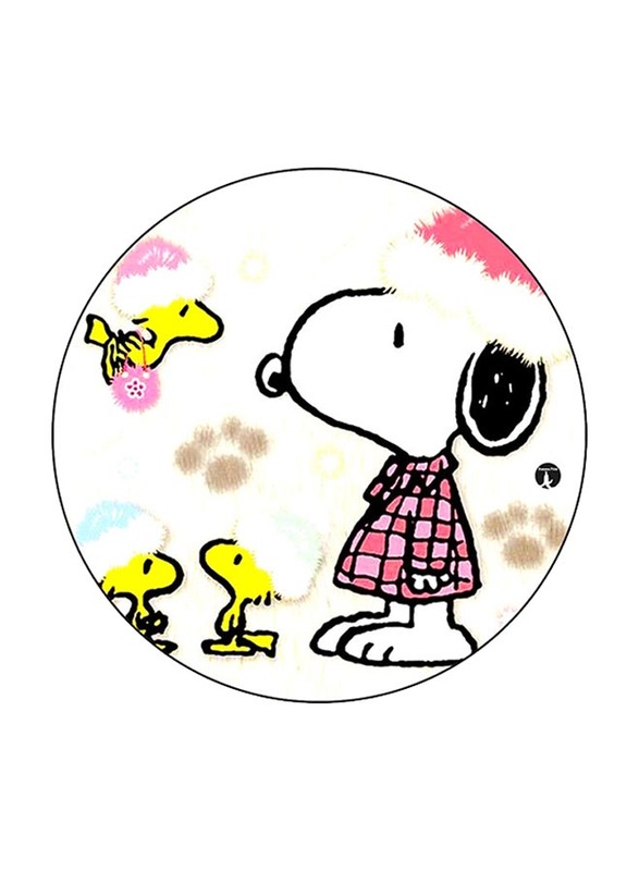 RKN Snoopy Printed Round Mouse Pad, Multicolour
