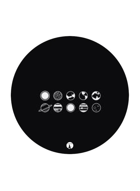RKN Planets Printed Mouse Pad, Black/White
