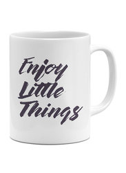RKN 11oz Enjoy Little Things Ceramic Coffee & Tea Mug, RKN5015, White