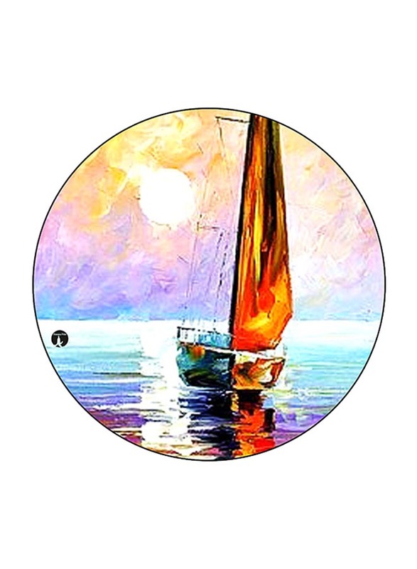 RKN A Boat Printed Mouse Pad, Multicolour
