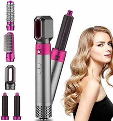 Premium Quality Hair Dryer Brush 5 in 1 Hair Styler Hot Air Brush Airwrap Styler Negative Ion Comb for Straigntening Curling Hair Styling Appliances with 5 Interchangeable Brushes