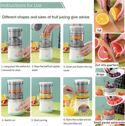 Portable Wireless Citrus Juicer with USB Port