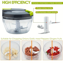 Manual Food Chopper Hommini Powerful Handheld Shredder And Speedy Chopper