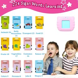 Best Quality English Arabic Dual Language Learning toy , Talking Flash Cards Educational Learning Toys for Toddlers - Montessori Toys Flash Cards for Age 2-6 With 112 PCS Double Sided Cards 224 Words