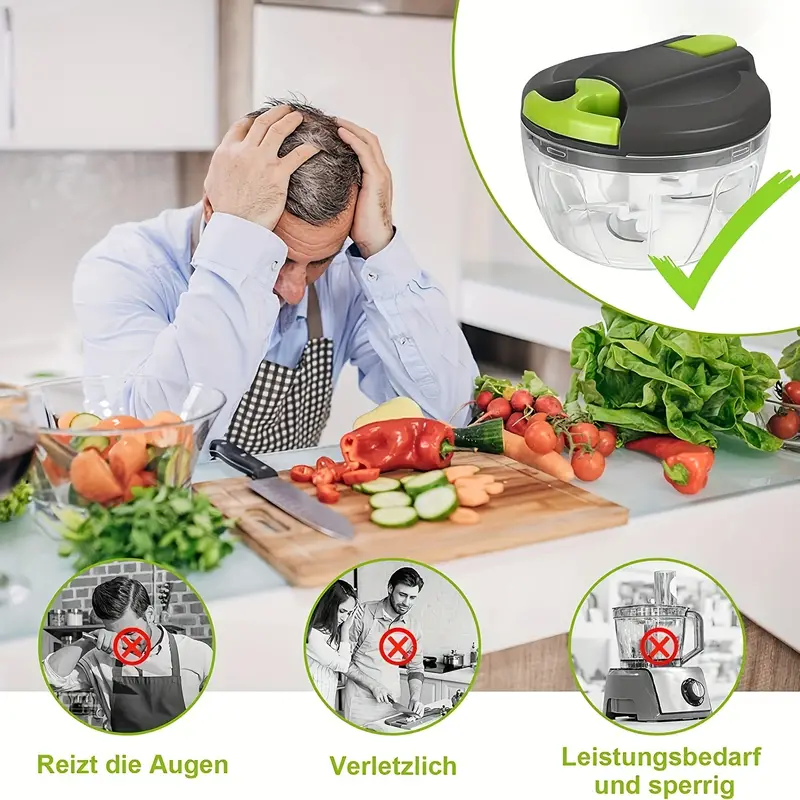 Manual Food Chopper Hommini Powerful Handheld Shredder And Speedy Chopper