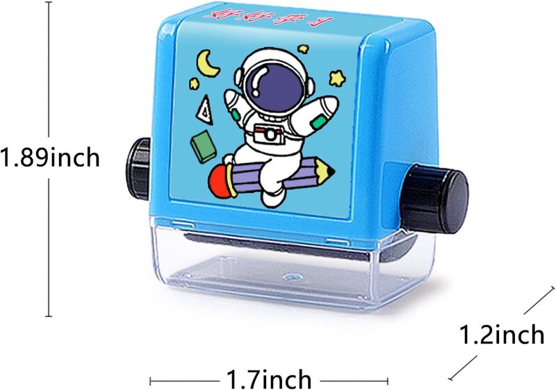 Pack of 2 Roller Digital Teaching Stamps - Educational Math Toy for 100 Multiplication & Division Practice With 2 Ink Bottles