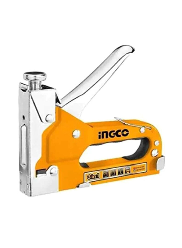 

Ingco 3-in-1 Heavy Duty Staple Gun, HSG1405, Yellow