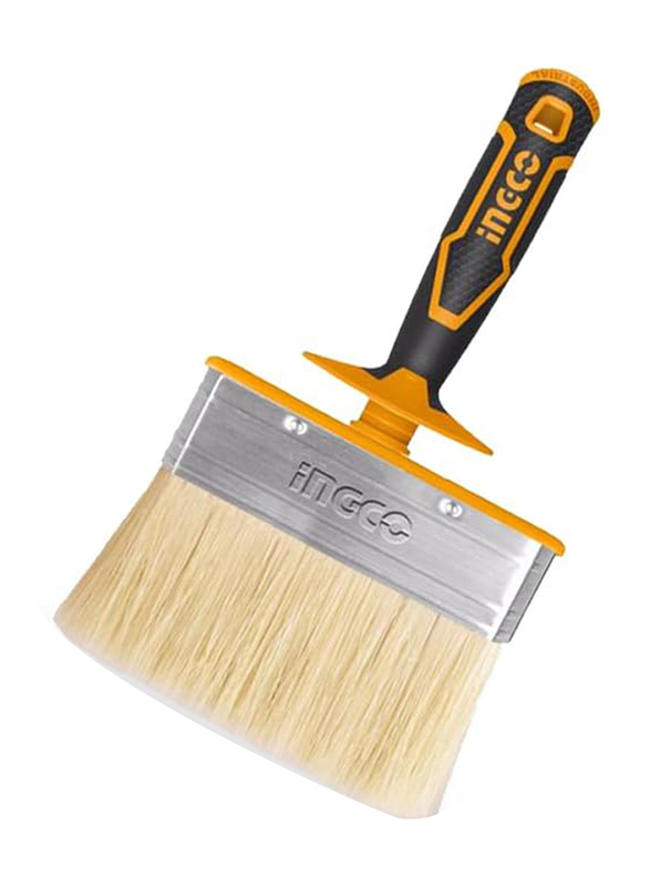 Ingco 4-Inch Ceiling Brush for Oil-Based Paint Premium Bristles,  HCLB100308, 4-Inch, Multicolour