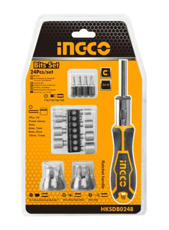 

Ingco 24-Piece Screwdriver Set, HKSDB0248, Multicolour