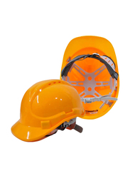 Ingco Lightweight Pe Shell With Vents 8-point Suspension Safety Helmet, Hsh206, Yellow