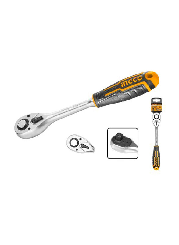 

Ingco 200mm Heavy Duty Ratchet Wrench, HRTH0838, Multicolour