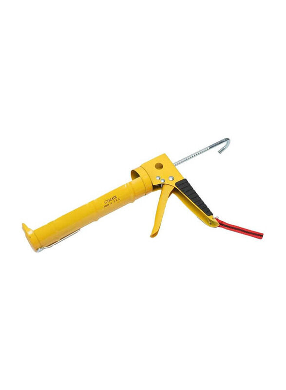 

Peromet Silicone Caulking Gun with Soft Grip Handle & Wrist Strap, PT5312, Yellow