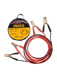 Ingco 200AMP Booster Cable 2.5m Copper Coated Aluminum Jumper Cables, HBTCP2001, Multicolour