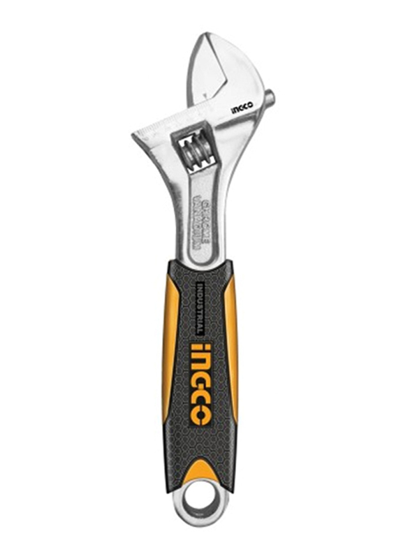 Ingco 250mm Adjustable Wrench, HADW131108, Multicolour