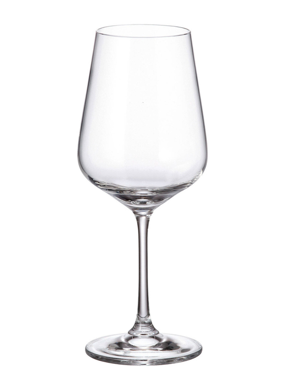Crystal Bohemia 450ml 6-Piece Set Strix Red Wine Glasses, Clear