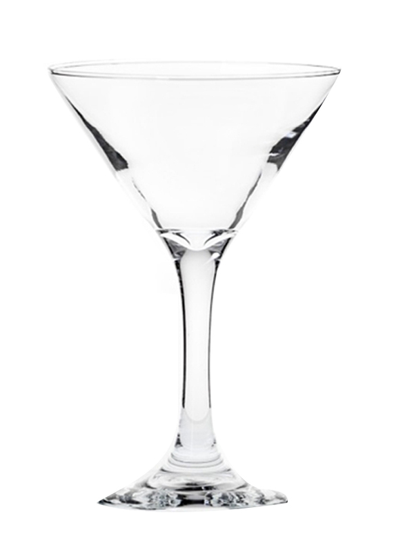 Borgonovo 6-Piece Set Martini 250 Stem Glasses, Clear