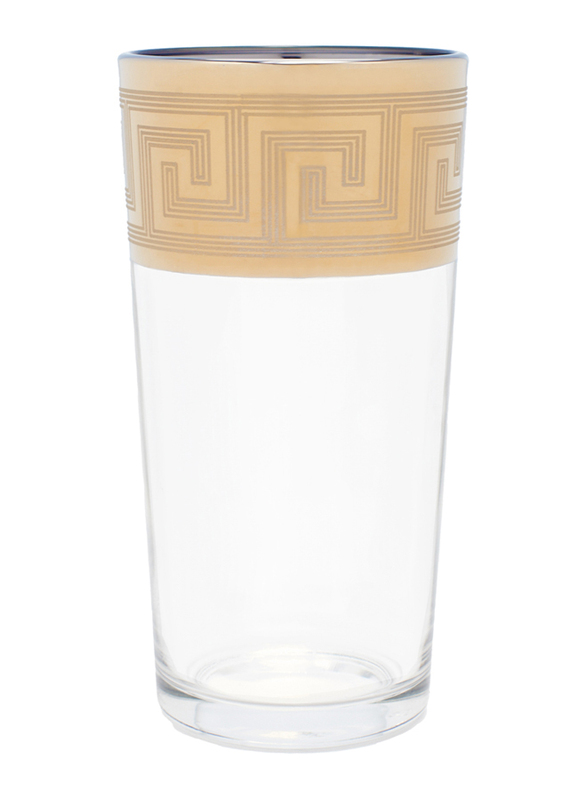 Glasstar 230ml 6-Piece Set "Greece" Glasses, Clear/Gold